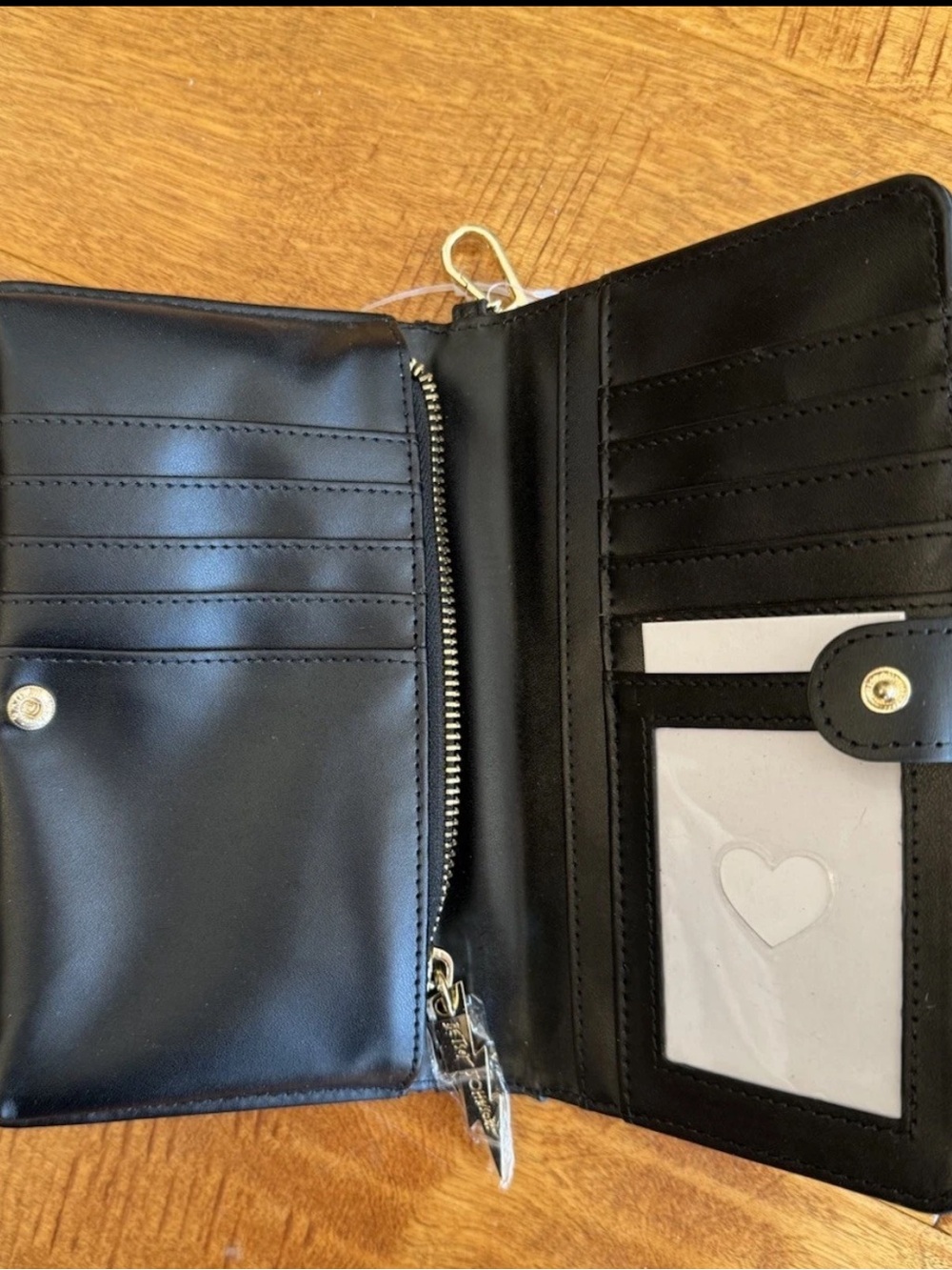 Rare Betsey Johnson Book of love Spells Wristlet Large Wallet Black Gothic NWT - Picture 7 of 16